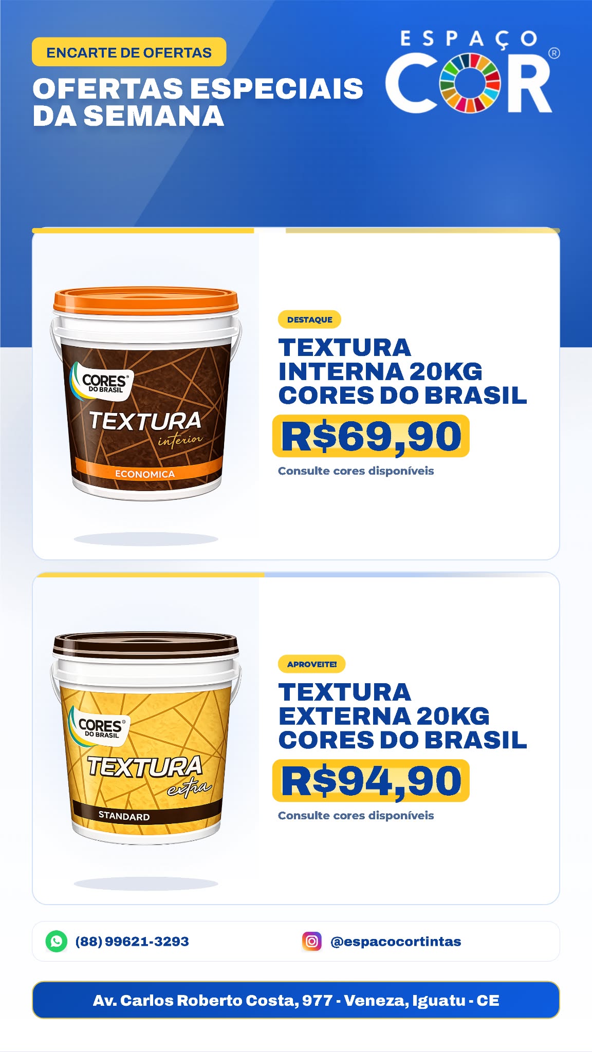 Oferta de texturas Cores do Brasil na Espaço Cor
